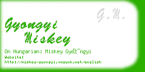 gyongyi miskey business card